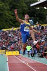 Eusebio Caceres in the long jump, 2012 Samsung Diamond League, Crystal Palace, London.